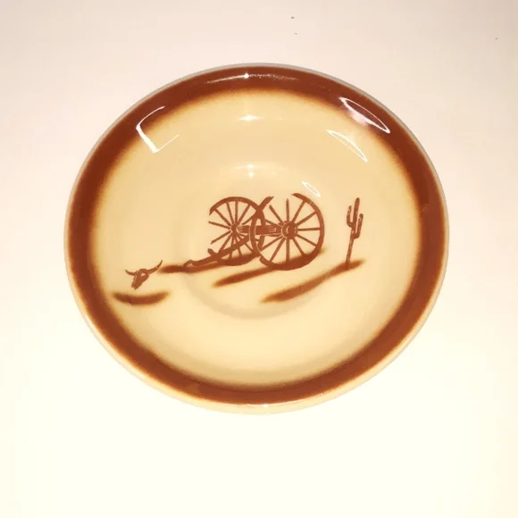 VINTAGE 40s Tepko Broken Wagon Wheel Luncheon Set - Picture 6 of 16